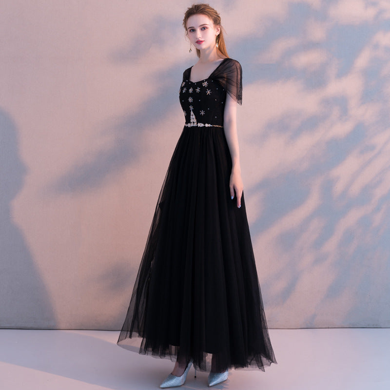 Summer Models A Shoulder Gray Celebrity Birthday Dresses Small Dress Fairy Bridesmaid Dresses Black