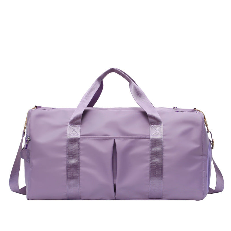 Yoga Fitness bag large capacity travel bag Light purple