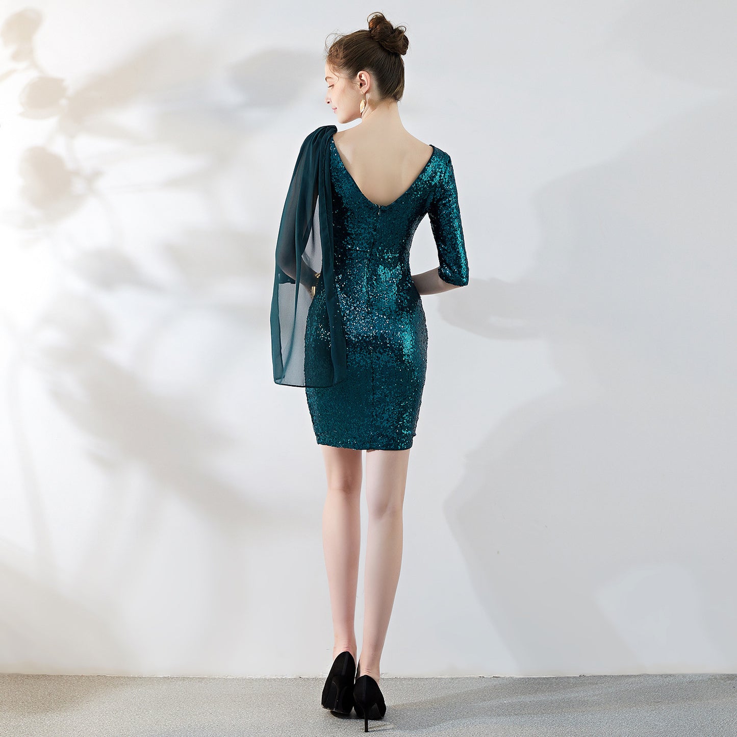 Women's Fashion Short Sequined Dress Party Gathering Dress