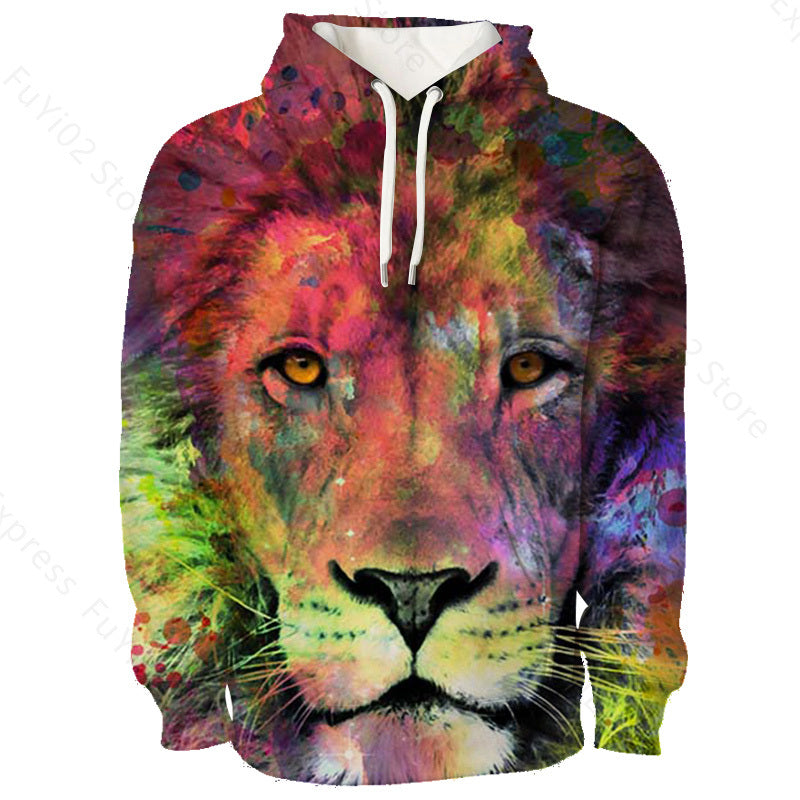 Animal 3d Wolf Pattern Hoodie Men And Women Sports Casual Wear 10 style