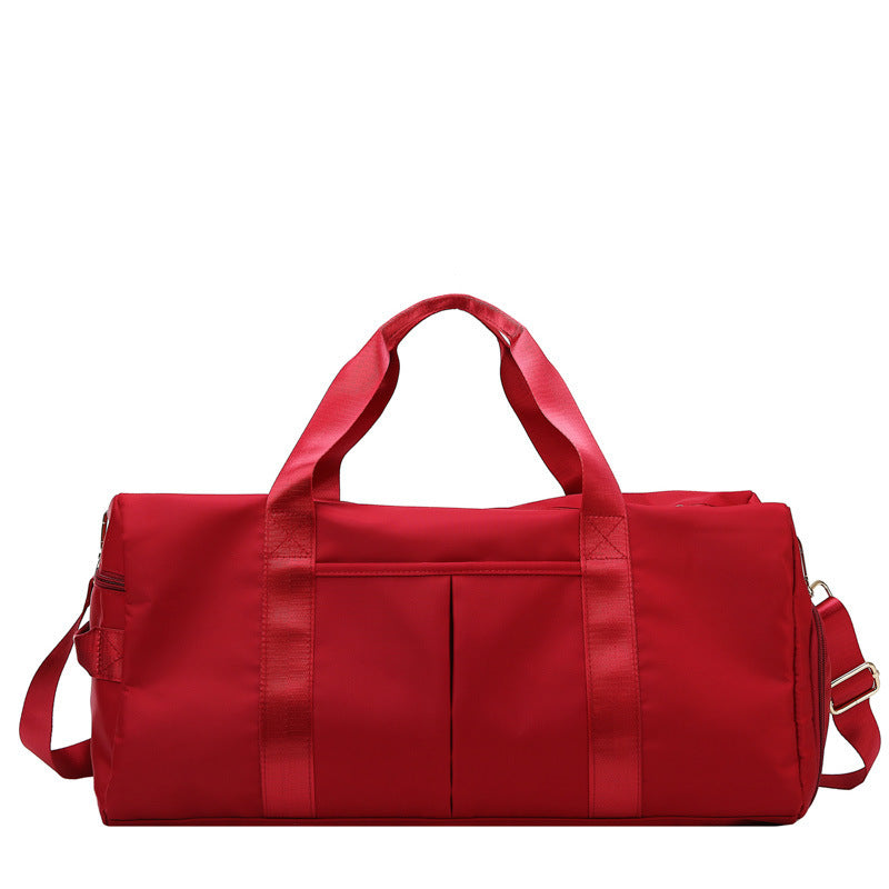 Yoga Fitness bag large capacity travel bag Wine Red
