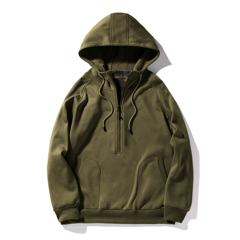 Camouflage Hoodie Loose Color Matching Green