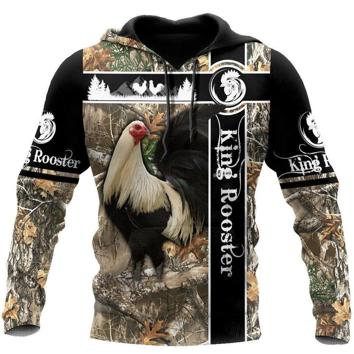 Cross Border New European And American Men''S Large Size Bodywear Meiqi Rooster Series Hooded Pullover Bodywear One Piece Customization C