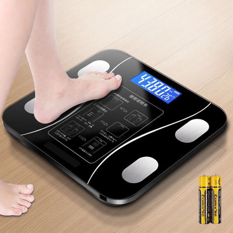 Usb Rechargeable Weight Scale Body Fat Scale Healthy Body Scale Black Battery models