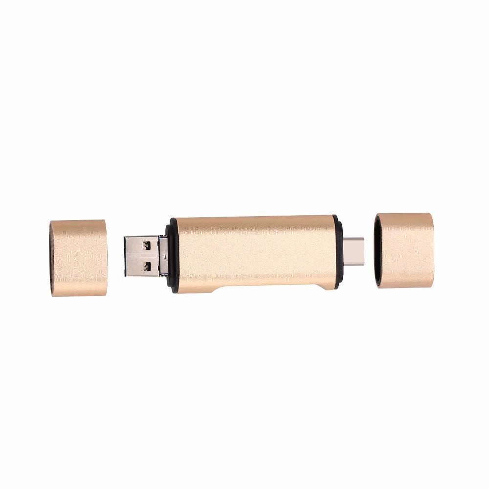 USB Mobile Phone Card Reader Micro Type-C Aluminum Alloy Triad Multi-functional
