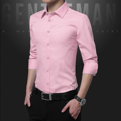 Men's long sleeve shirts Pink