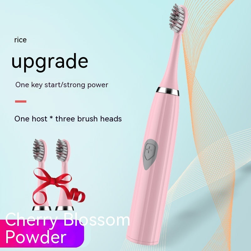 Electric Toothbrush Rechargeable Waterproof Electric Toothbrush Cherry Blossom Powder