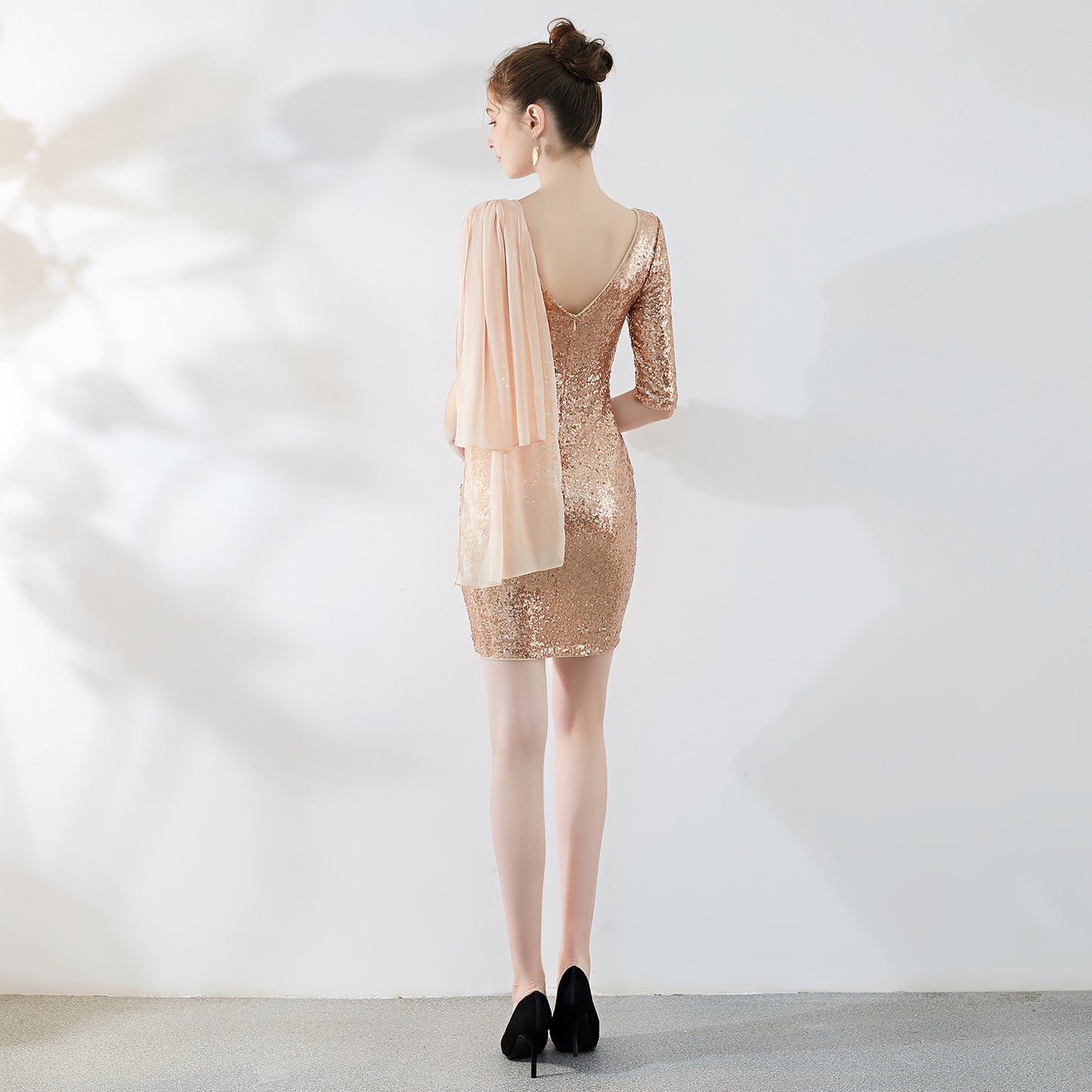 Women's Fashion Short Sequined Dress Party Gathering Dress