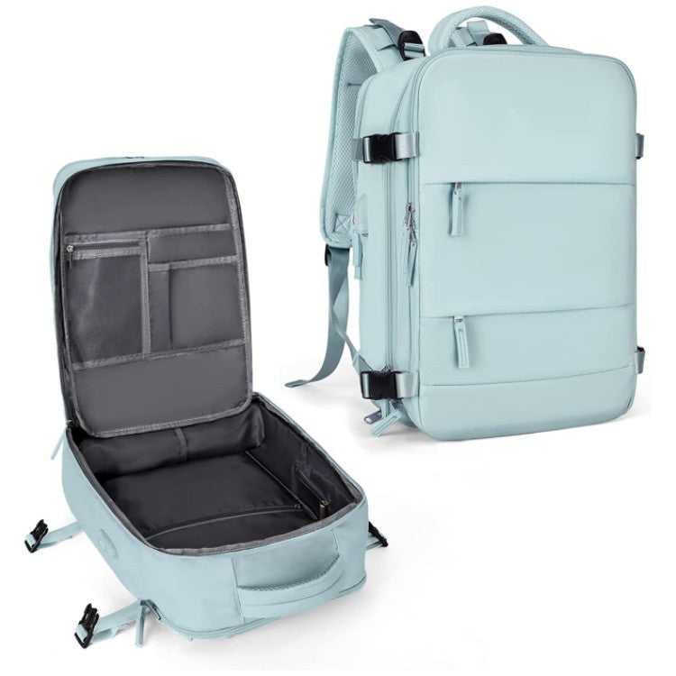 Backpack Travel Large Capacity Travel Portable Luggage Bag Sky Blue 33x22x47cm
