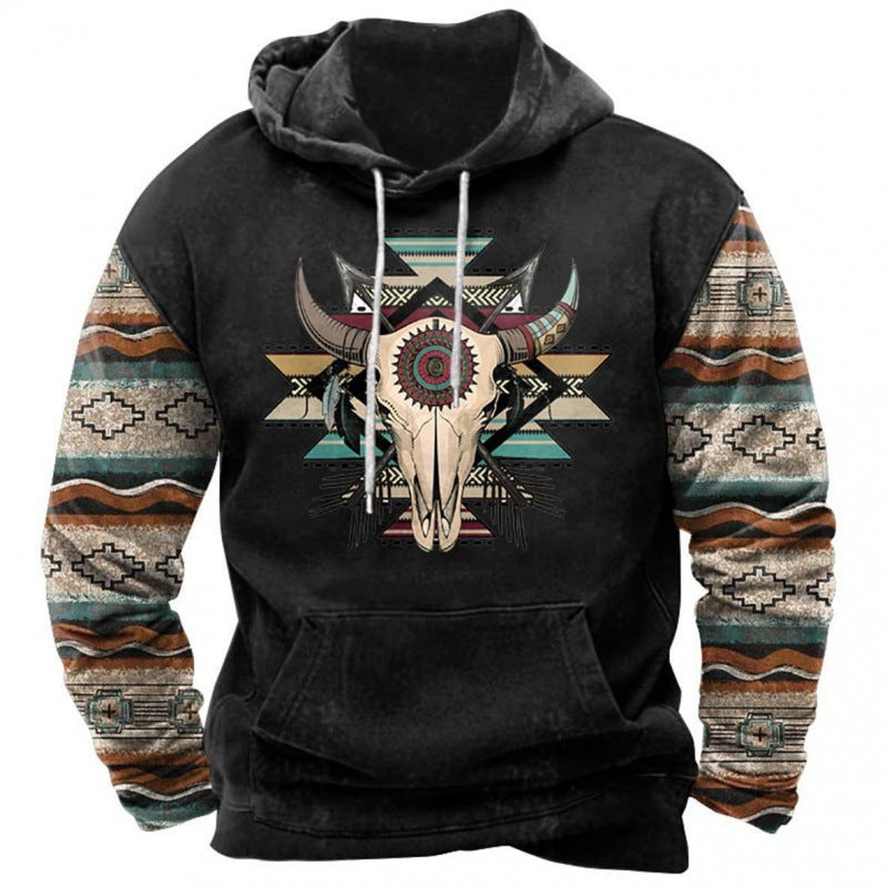 Printed Hoodie Men's Clothing With Pockets TMW282 2