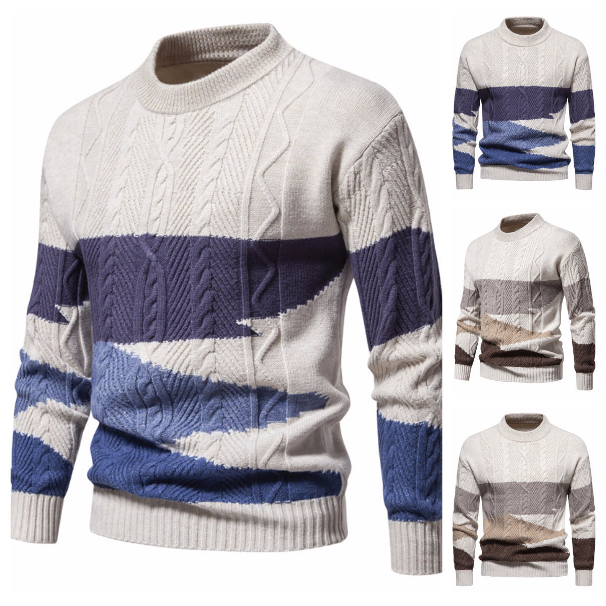 Knitwear Men's Casual Coat Autumn And Winter New Round Neck Sweater