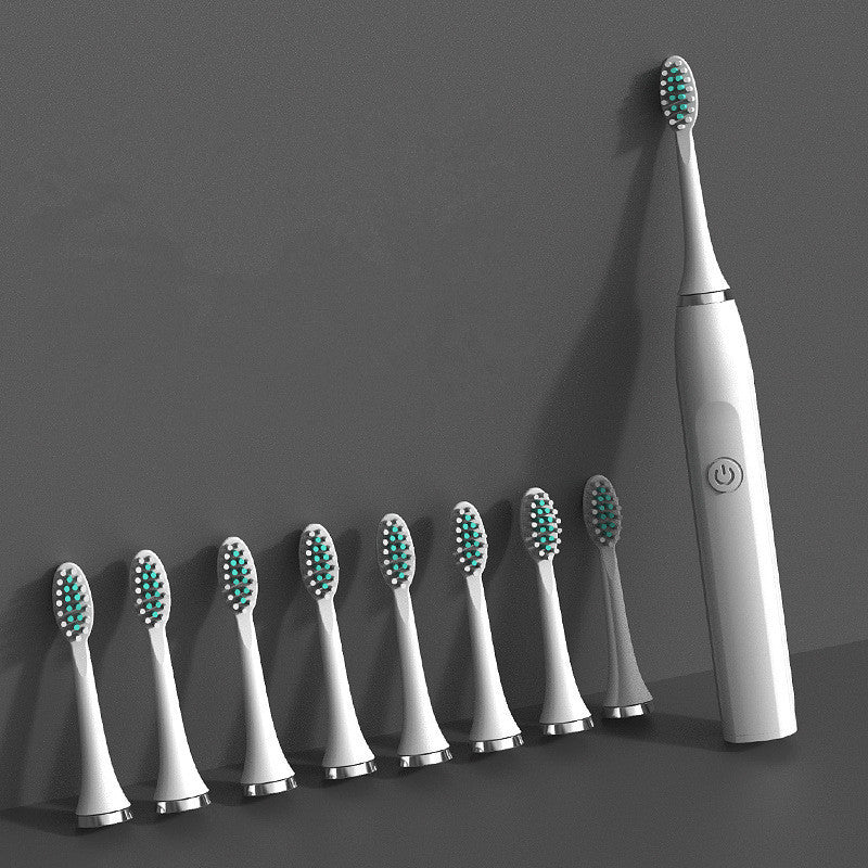 Rechargeable ultrasonic electric toothbrush White 8broom head