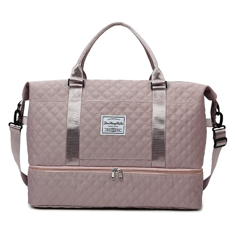 Large Capacity Totes Travel Duffle Bags Dry And Wet Separation Fitness Gym Shoulder Bag For Weekender Overnight Essentials Mommy Handbag Purple