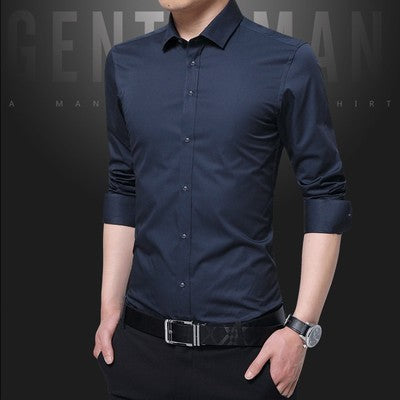 Men's long sleeve shirts Dark Blue