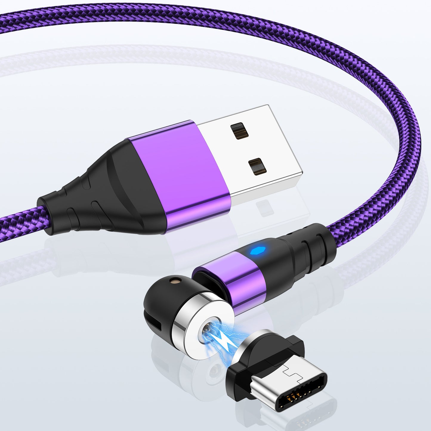 Magnetic Data Cable - Android/iOS/Type-C Purple