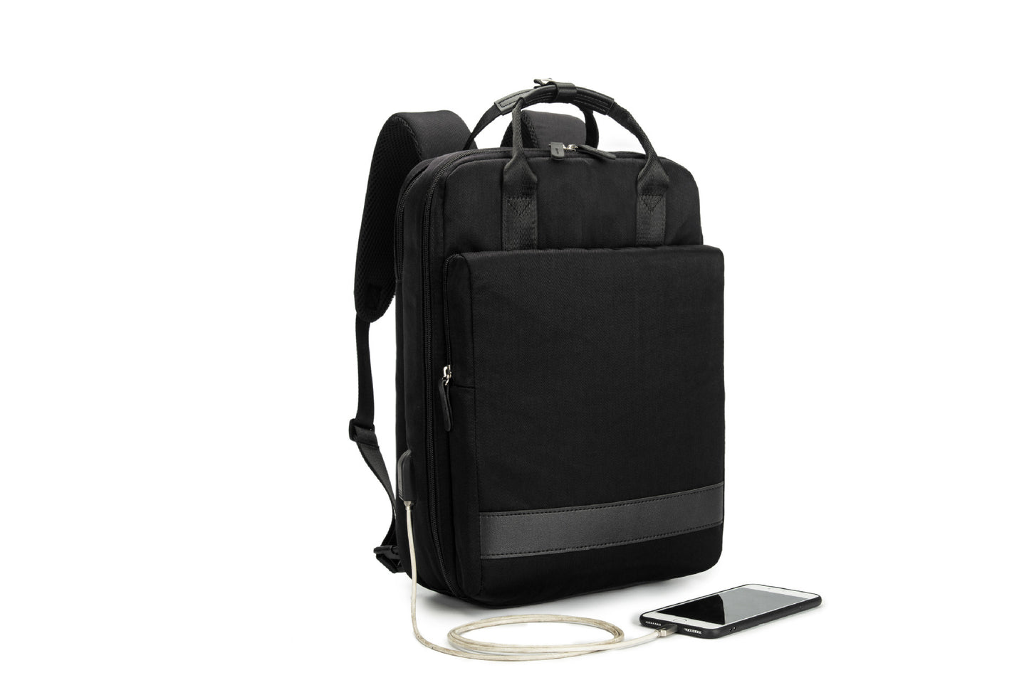 Laptop Portable Charging Independent Computer Compartment Airbag Backpack Black