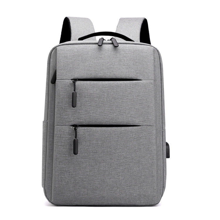 Laptop Backpack With USB Design High Capacity Bags Light grey
