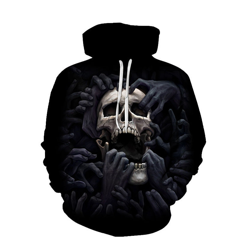 Youth 3D Printed Skull Hoodie WK3552