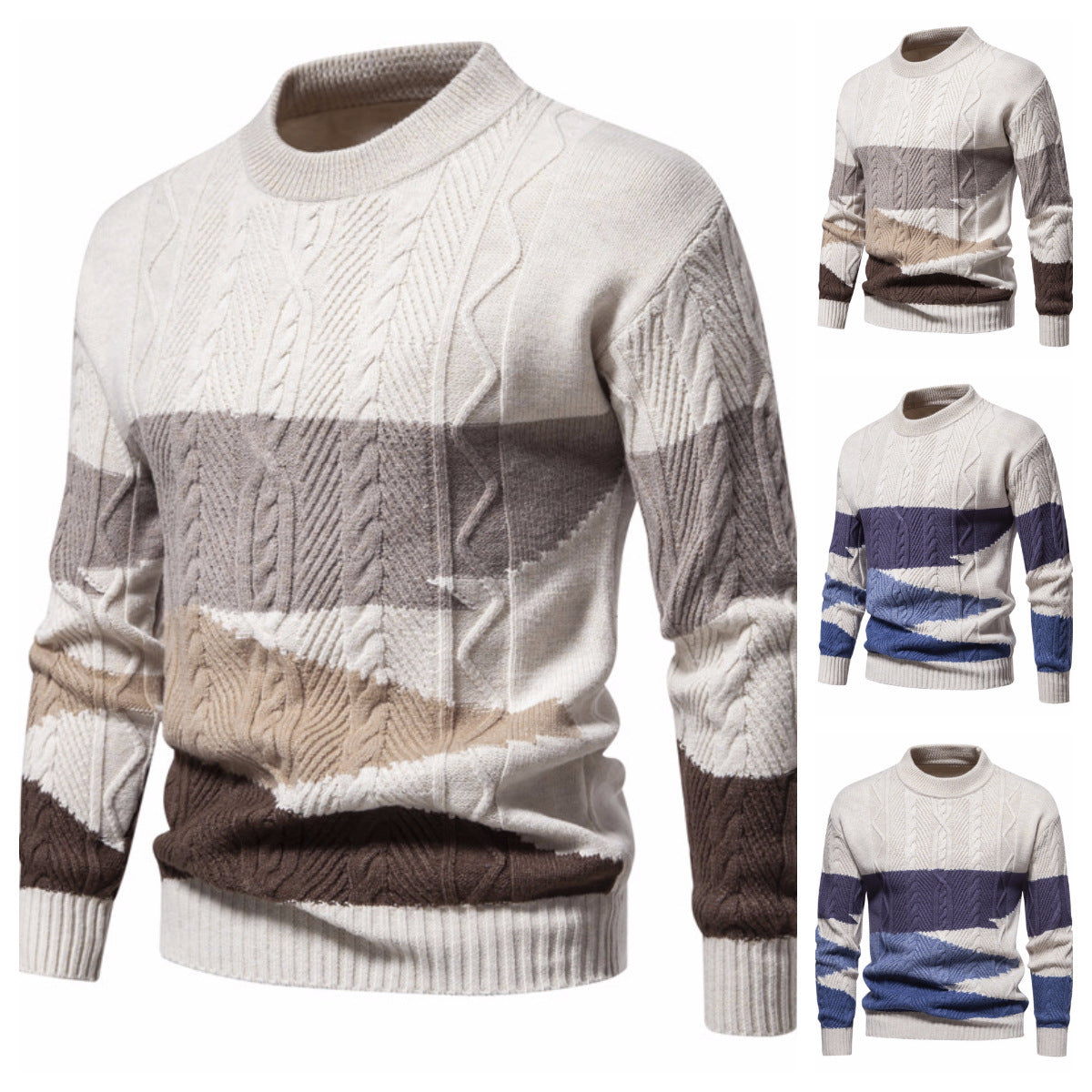 Knitwear Men's Casual Coat Autumn And Winter New Round Neck Sweater