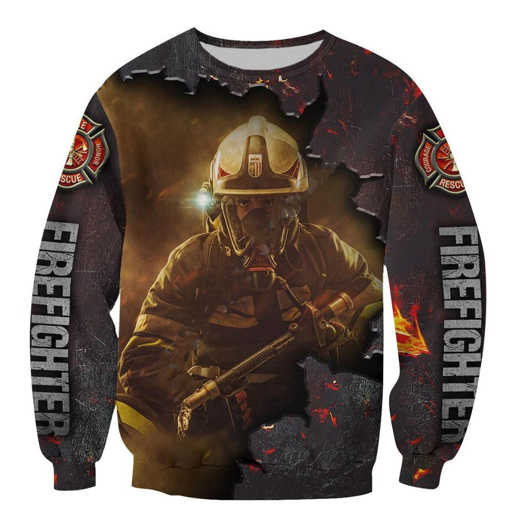 Men Fashion Sports Zip Crew Neck Sweatshirt Sweatshirt