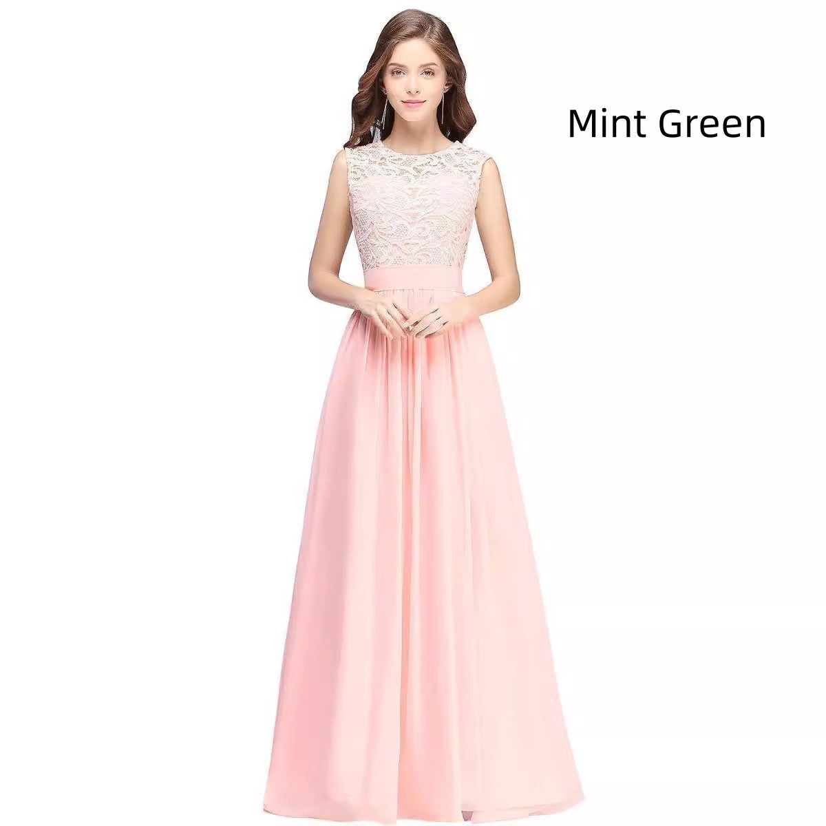 Sleeveless Sexy Elegant Wedding Party Dress Mint Green