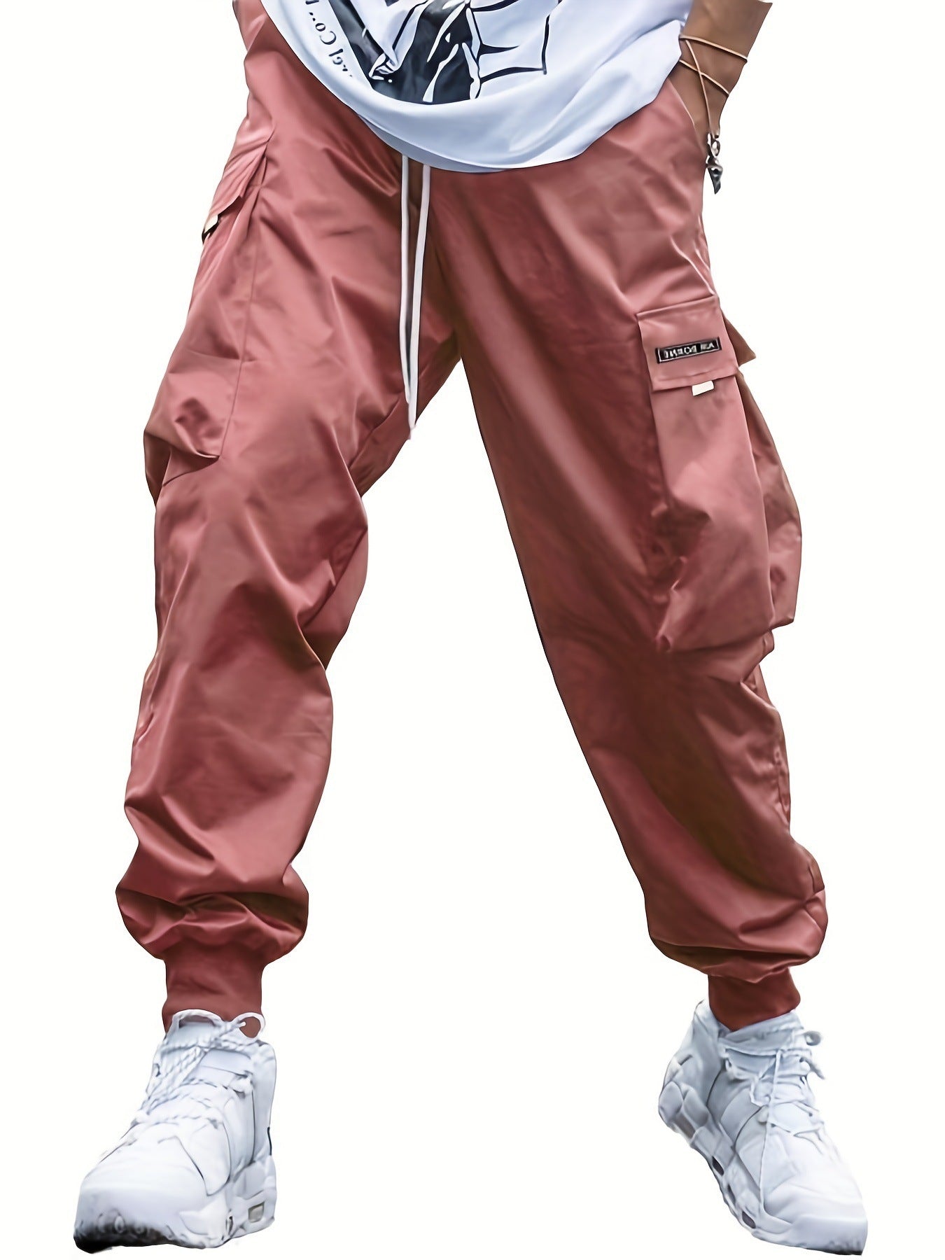 ✨ Oversized Cargo Multi-Pocket Pants – Rugged Style Meets Everyday Functionality! Coral