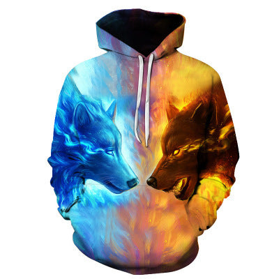 Wolf Printed Hoodies Men 3D Sweatshirt 2