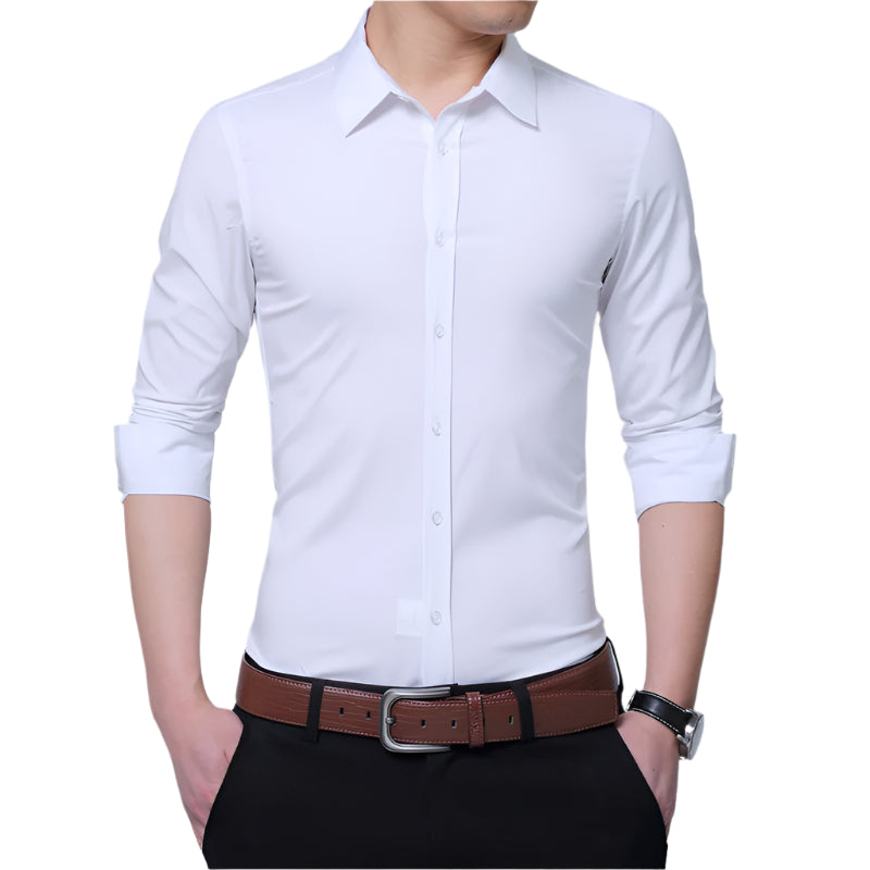 Men's long sleeve shirts White