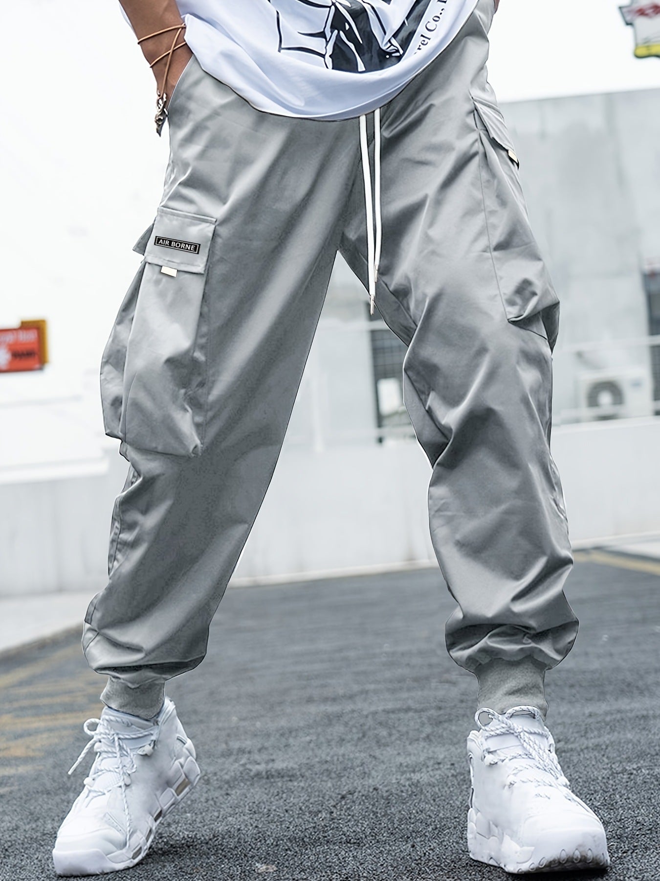 ✨ Oversized Cargo Multi-Pocket Pants – Rugged Style Meets Everyday Functionality! Slabstone Gray