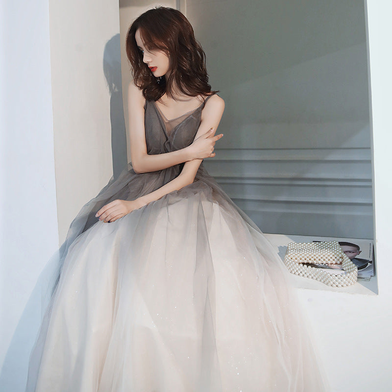 Gradient Sling Annual Birthday Party Super Fairy Banquet Dress