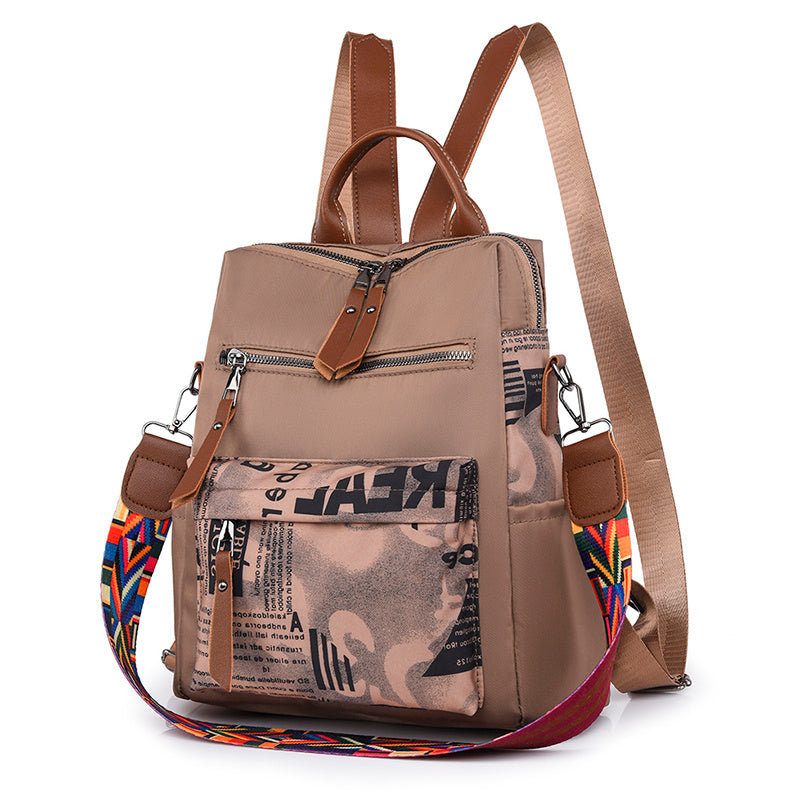 Ladies Casual Large Capacity Travel Bag Brown