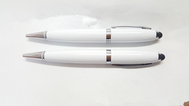 Sanhe One-Piece U Disk Metal Touch Screen Pen White