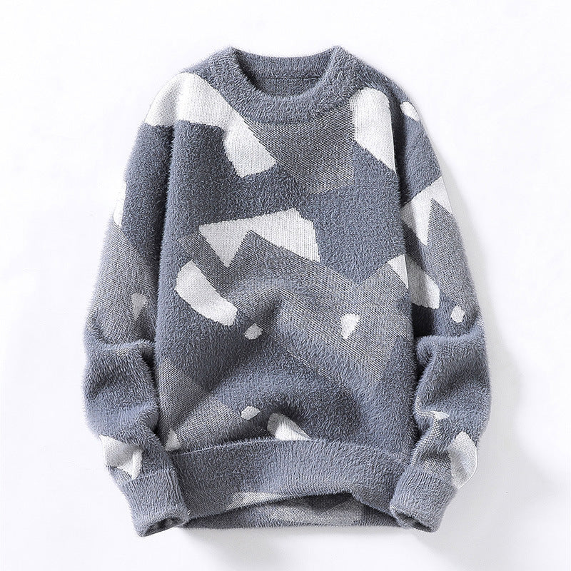 Asian Bay Anti-mink Knitted Sweater Dark Gray