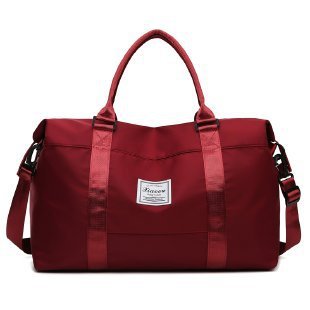 Travel Duffel Bags Sports Fitness Gym Tote Bag Women Weekender Overnight Bag Red