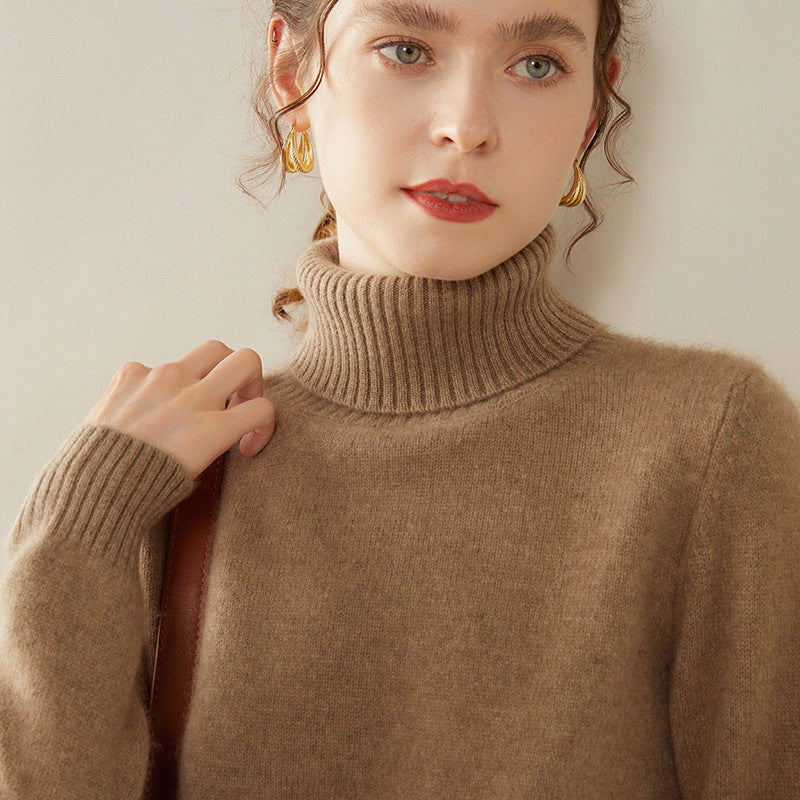 Women's Thickened Fall And Winter Inner Wear Turtleneck Cashmere Sweater
