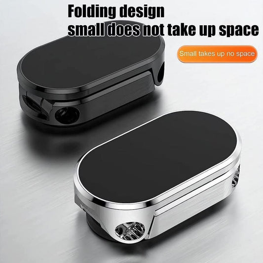 6102 360 Degree Rotating Magnetic Car Phone Holder Metal Folding Car Phone Holder New Alloy Folding Magnetic Car Phone Holder (Pack Of 1)