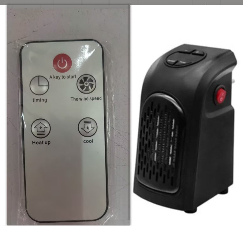 Winter Air Heater Fan Heater Electric Home Heaters Mini Room Air Wall Heater Ceramic Heating Warmer Fan For Home Office Camping Black with remote control