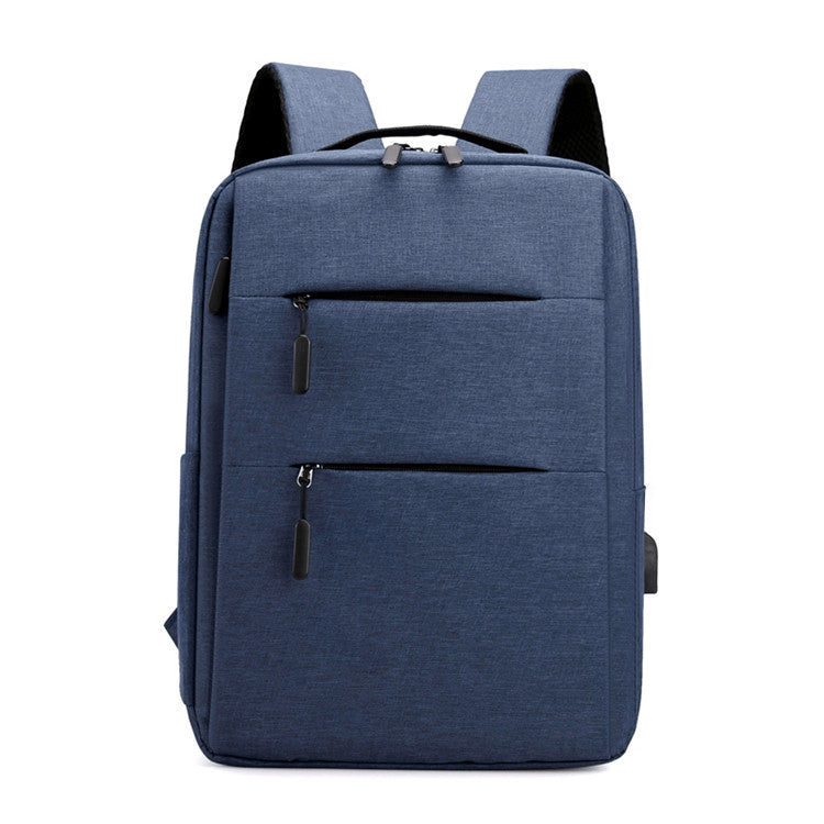 Laptop Backpack With USB Design High Capacity Bags Blue