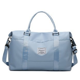 Travel Duffel Bags Sports Fitness Gym Tote Bag Women Weekender Overnight Bag Light blue