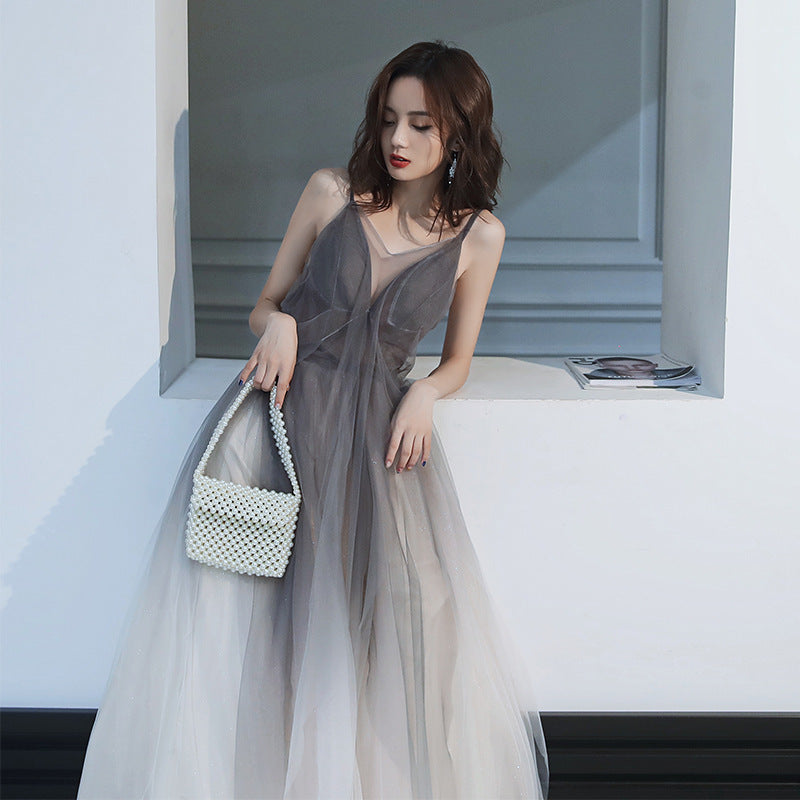 Gradient Sling Annual Birthday Party Super Fairy Banquet Dress