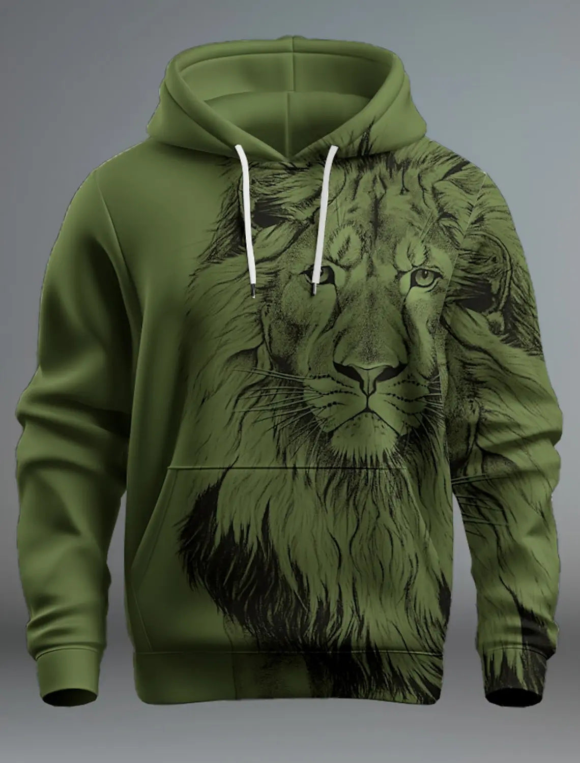 Fashion Brand Lion's Head 3D Hoodie Fashion Men And Women 4 Style
