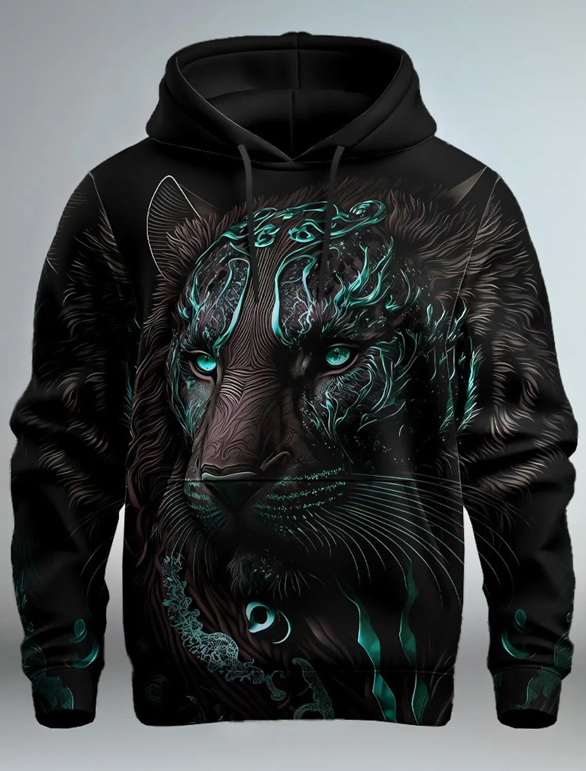 Fashion Brand Lion's Head 3D Hoodie Fashion Men And Women 3 Style