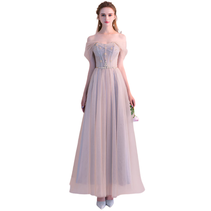 Summer Models A Shoulder Gray Celebrity Birthday Dresses Small Dress Fairy Bridesmaid Dresses Grey