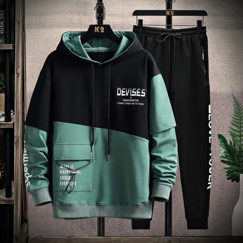 Suits Hoodie Men's Season Youth Jacket Green
