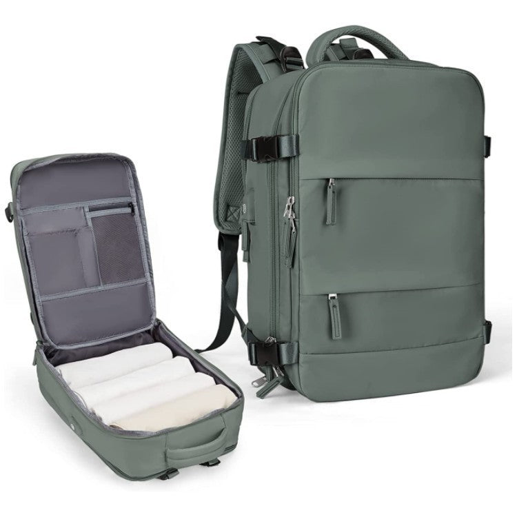 Backpack Travel Large Capacity Travel Portable Luggage Bag Army Green 33x22x47cm