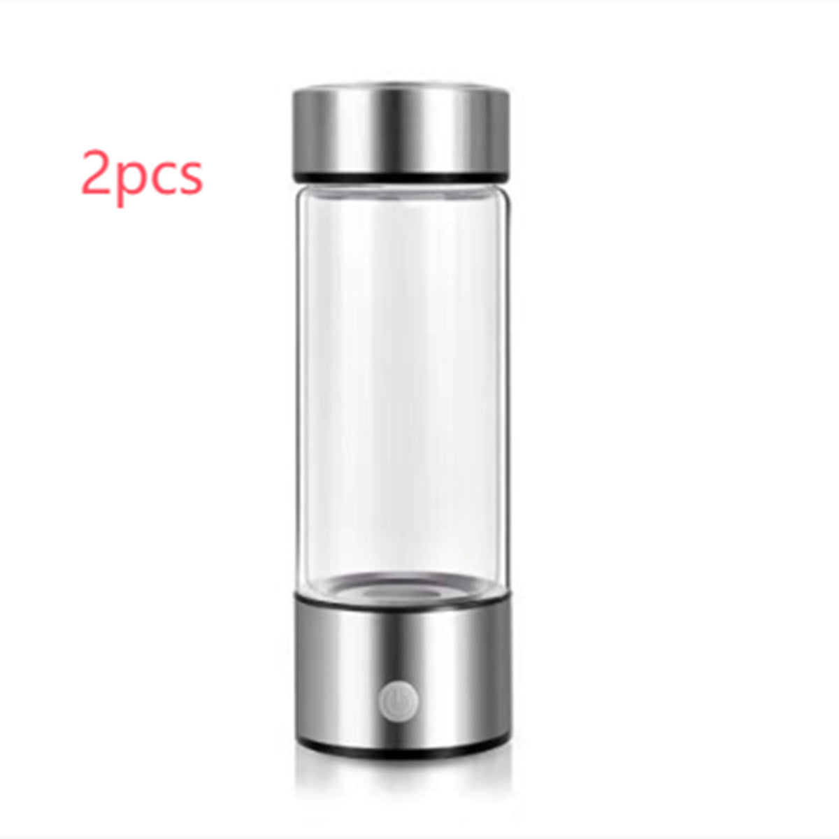 Hydrogen Water Bottles Electric Hydrogen Rich Water Generator Bottle New Technology Rechargeable Portable Antioxidant Silver 401 500ml 2PCS