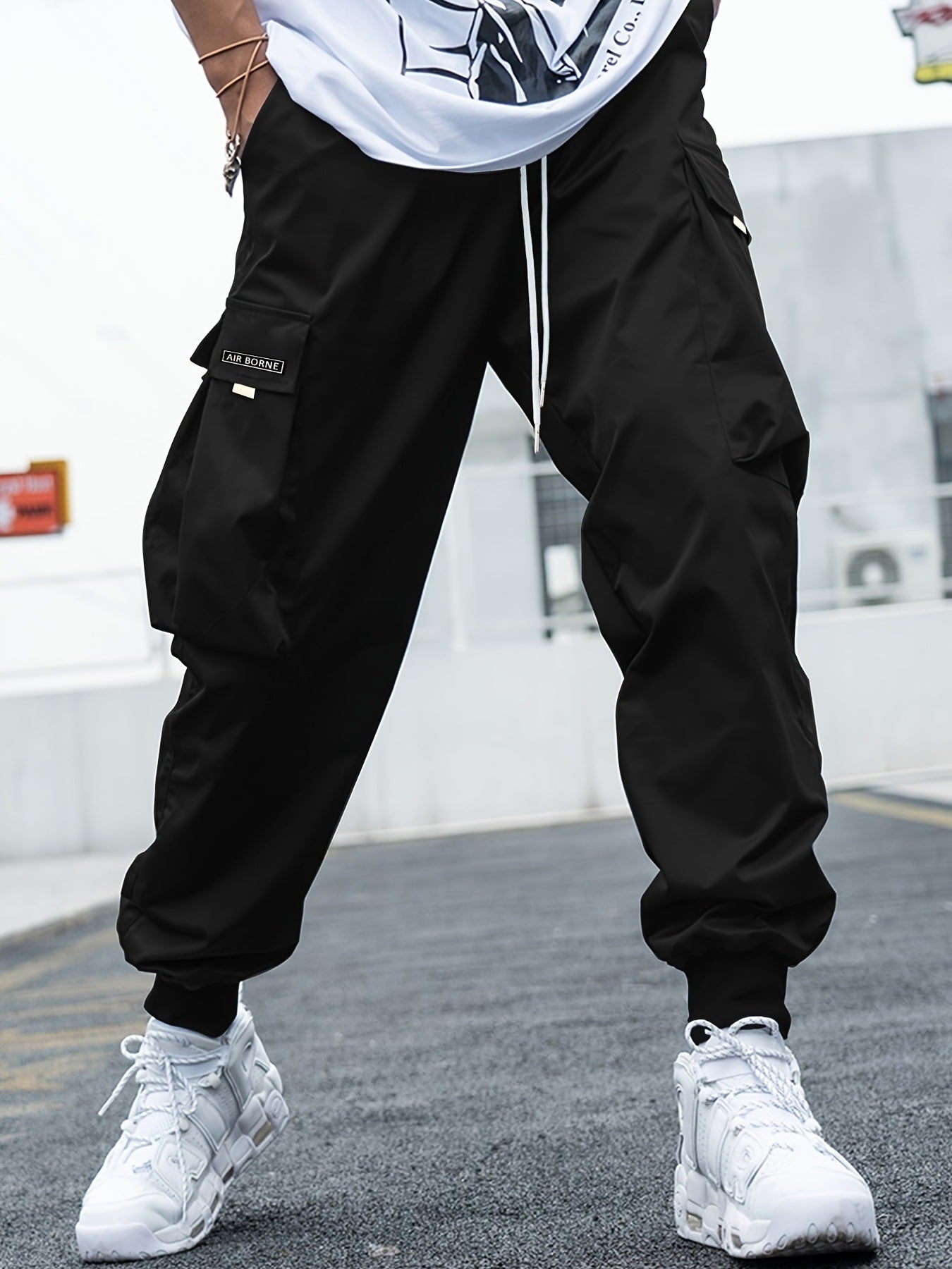 ✨ Oversized Cargo Multi-Pocket Pants – Rugged Style Meets Everyday Functionality! Black