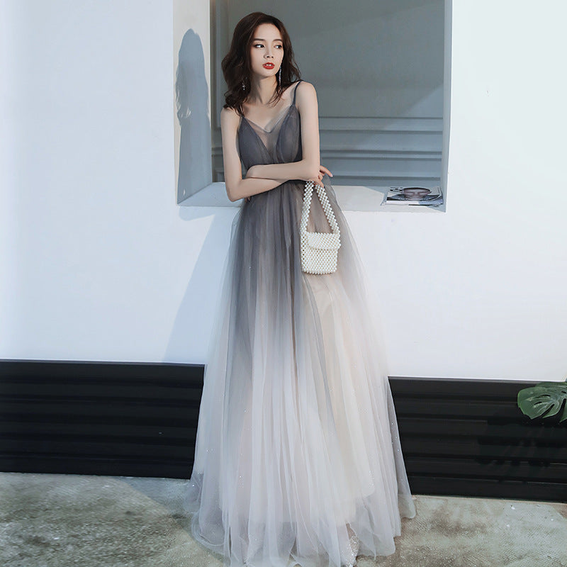 Gradient Sling Annual Birthday Party Super Fairy Banquet Dress