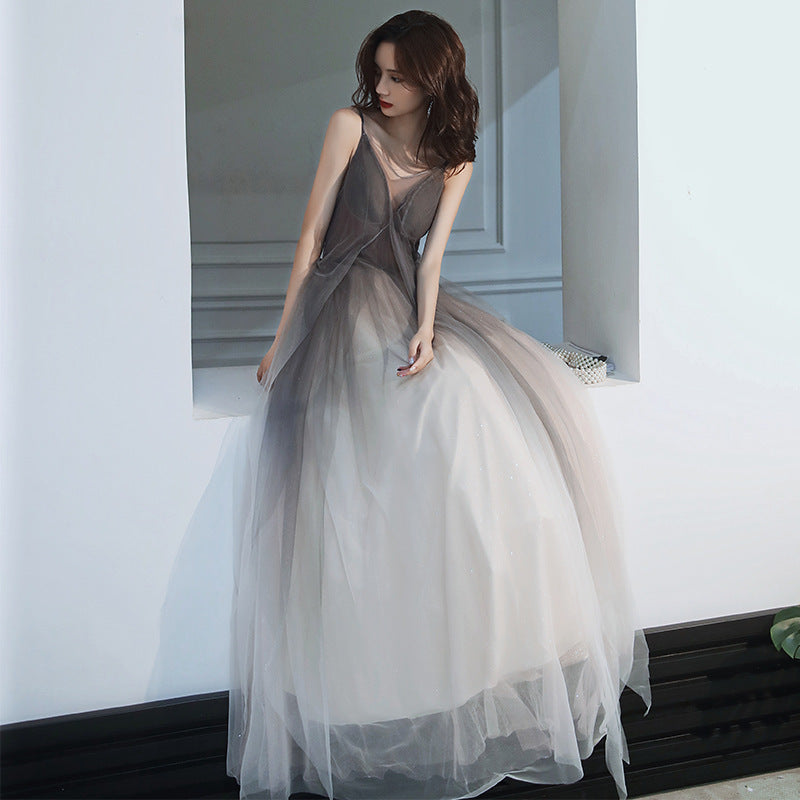 Gradient Sling Annual Birthday Party Super Fairy Banquet Dress
