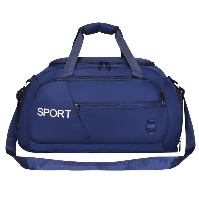 Luggage Bags For Women Handbag Oxford Men's Fitness Gym Shoulder Bag Waterproof Sports Travel Backpack With Shoes Compartment Dark Blue